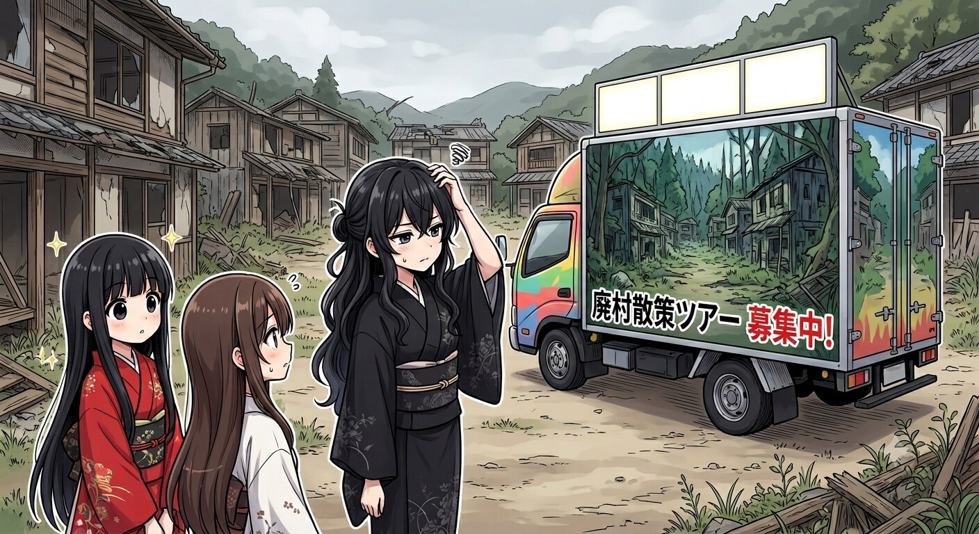 悩む廃村の神様