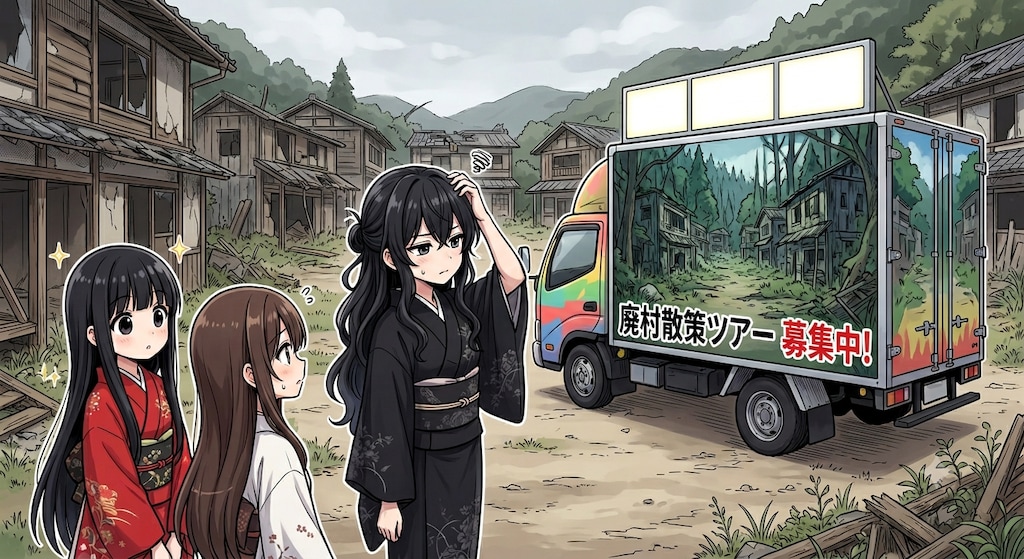 悩む廃村の神様