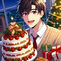 クリスマスケーキと、黒髪短髪男性★その1(12枚) 10枚目