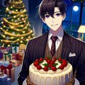 クリスマスケーキと、黒髪短髪男性★その1(12枚) 4枚目