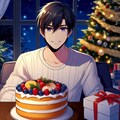 クリスマスケーキと、黒髪短髪男性★その1(12枚) 5枚目