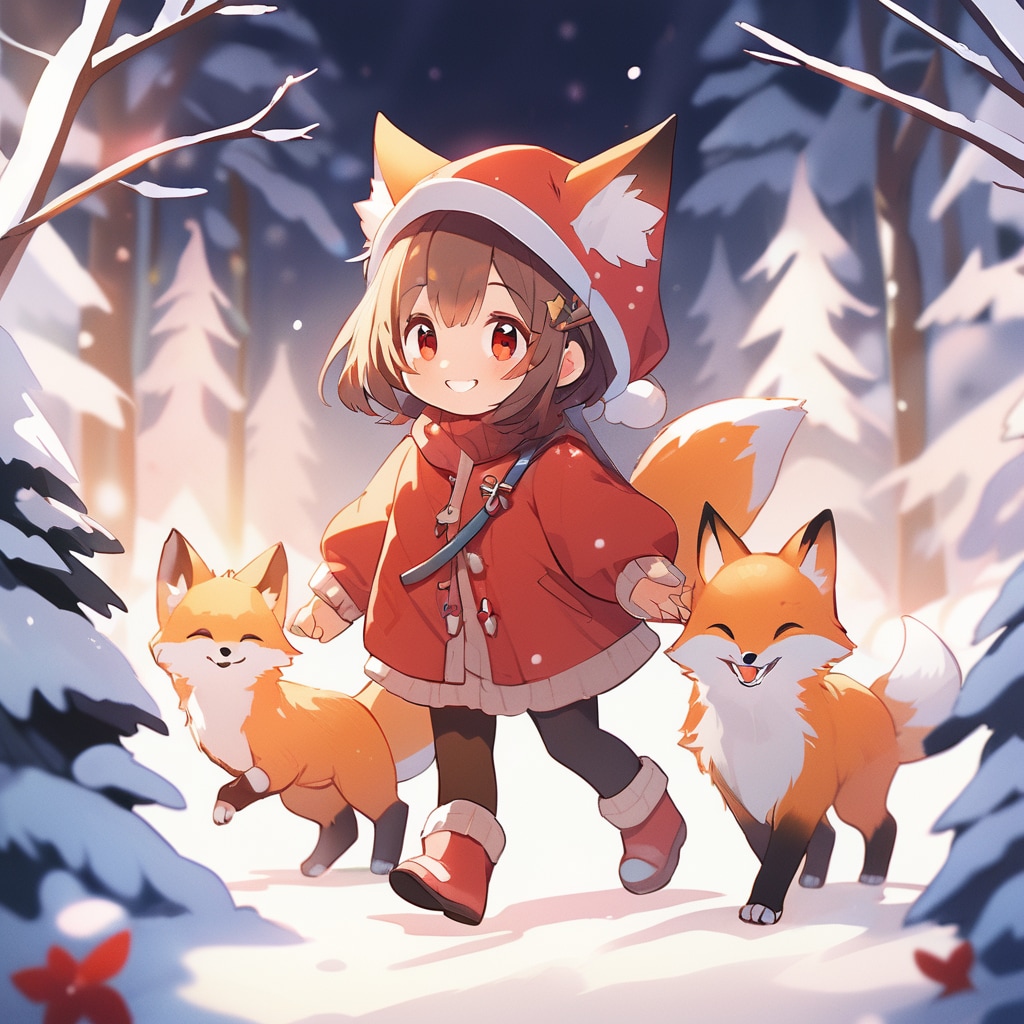冬のキツネガール | の人気AIイラスト・グラビア