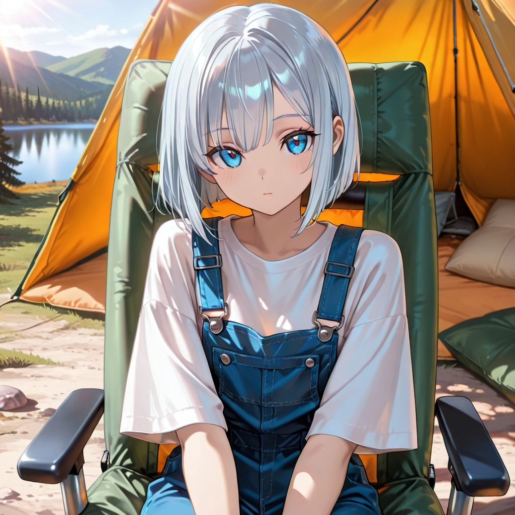 銀髪は至高、レイクサイドキャンプ