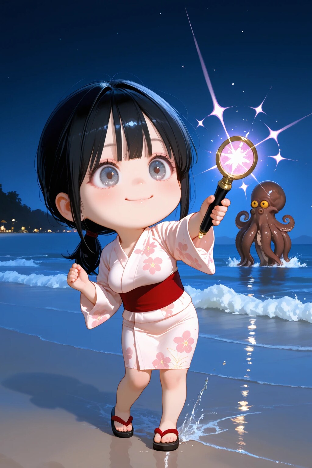 花火の代わりに魔法のスティック