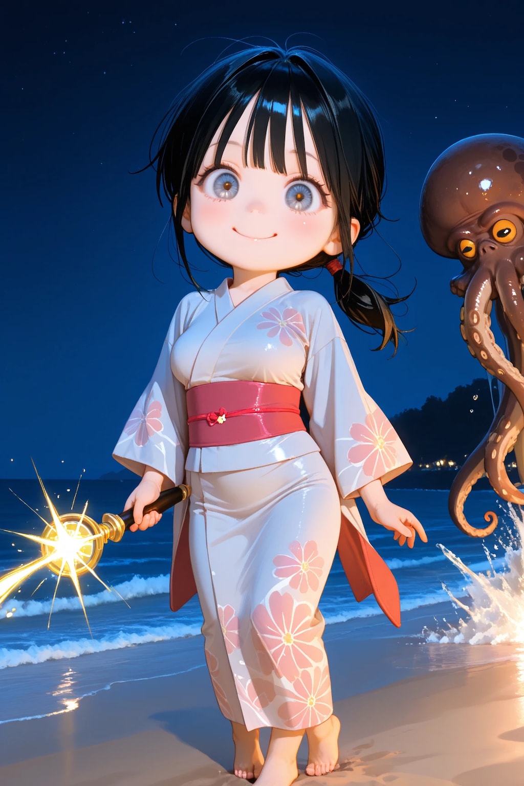 花火の代わりに魔法のスティック