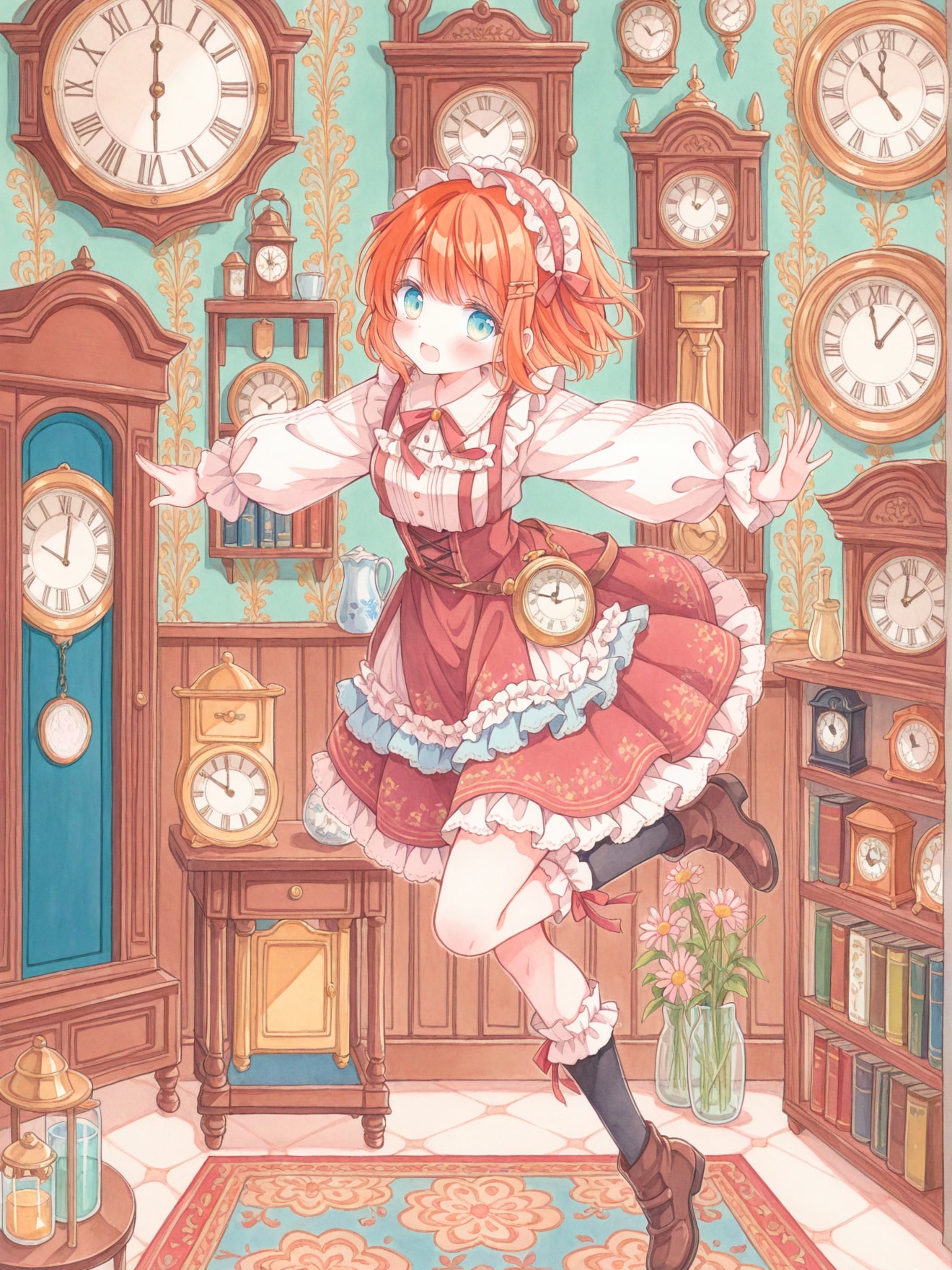 不思議な時計の館からの脱出 | の人気AIイラスト・グラビア