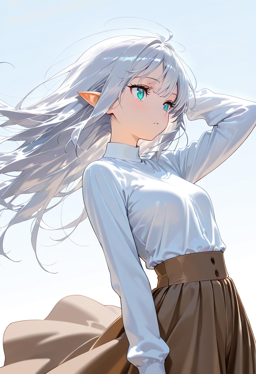 銀髪エルフ | の人気AIイラスト・グラビア