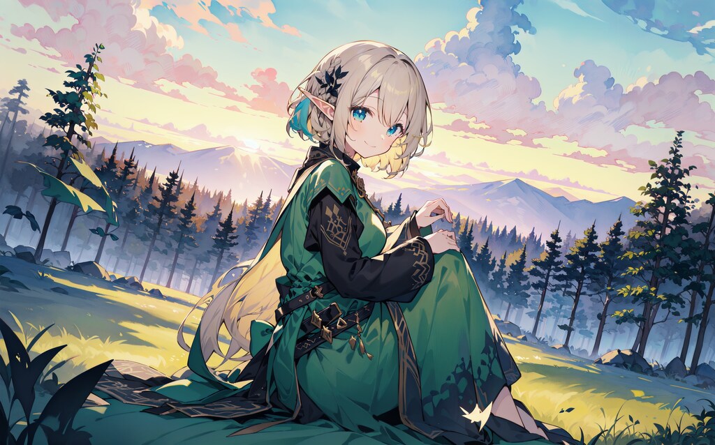 夕焼けの森のエルフ