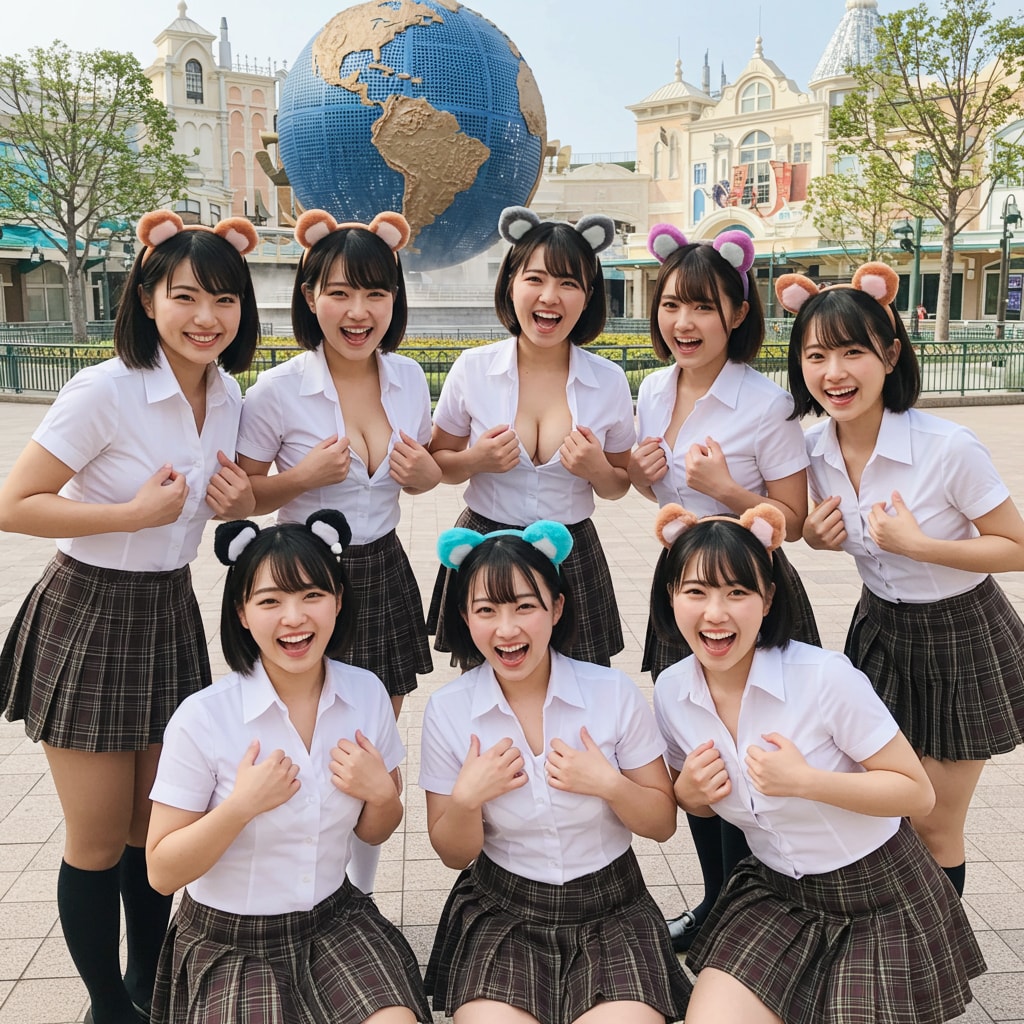 遊園地おふざけ写真