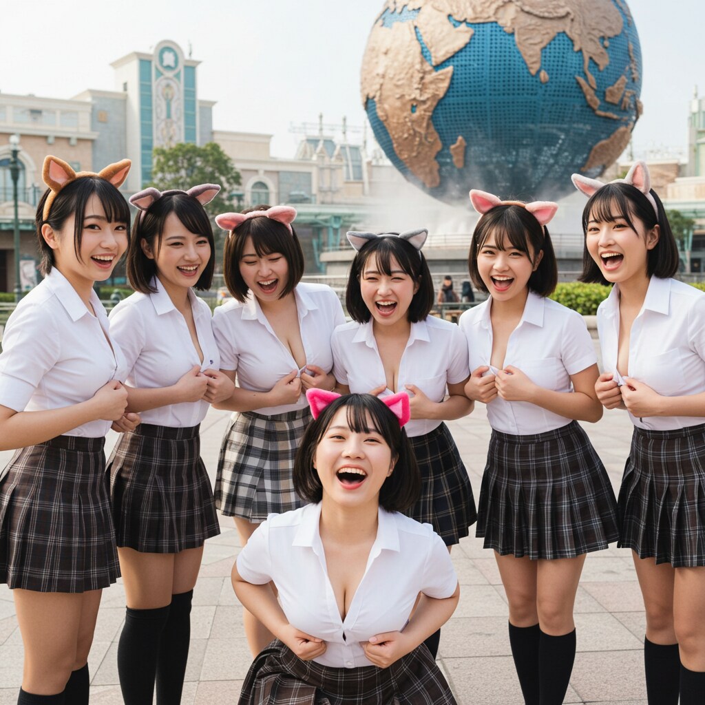 遊園地おふざけ写真
