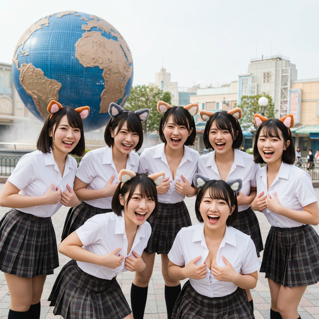 遊園地おふざけ写真