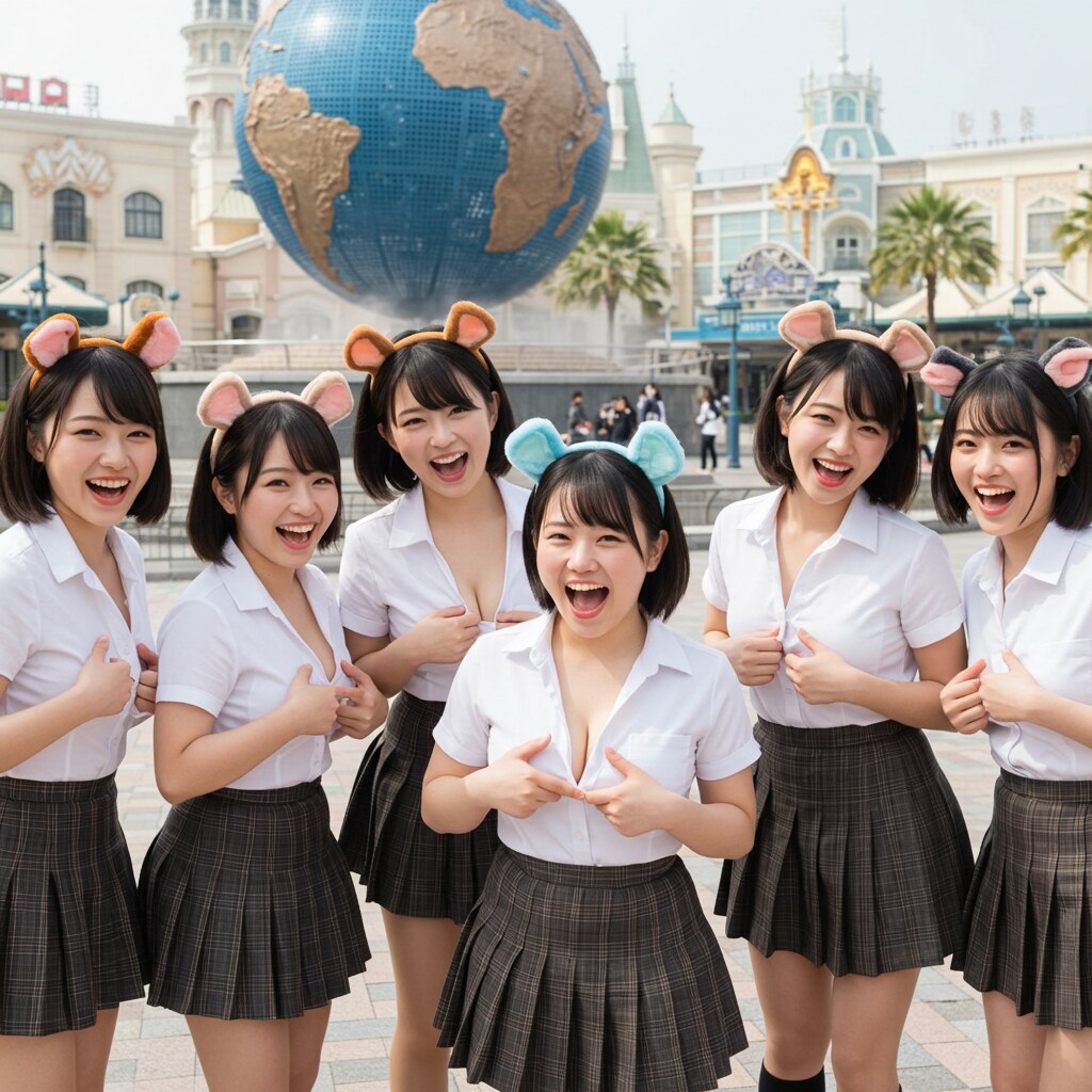 遊園地おふざけ写真