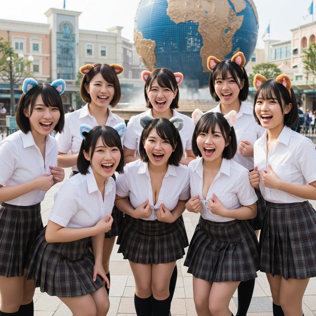 遊園地おふざけ写真