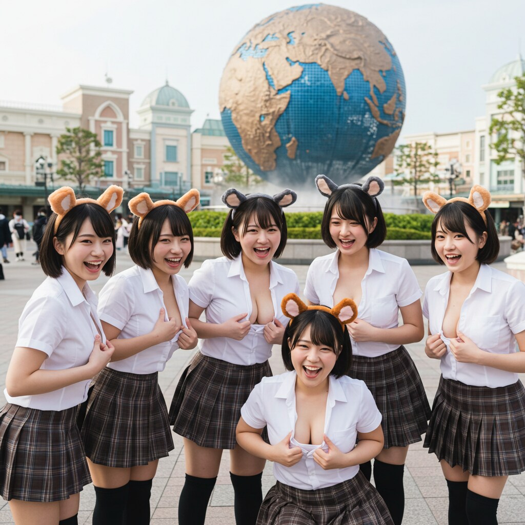 遊園地おふざけ写真