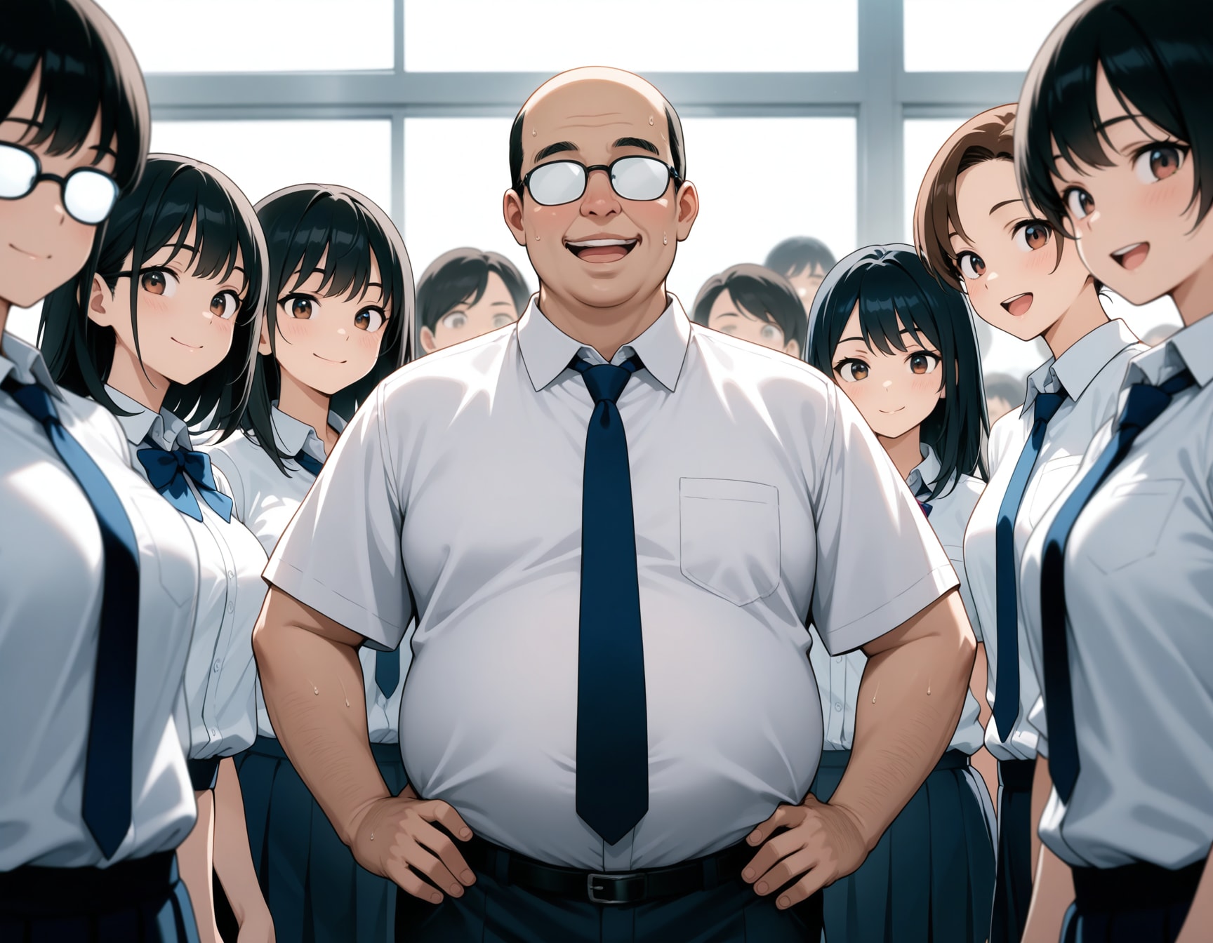 頭頂部ハゲおっさん | の人気AIイラスト・グラビア