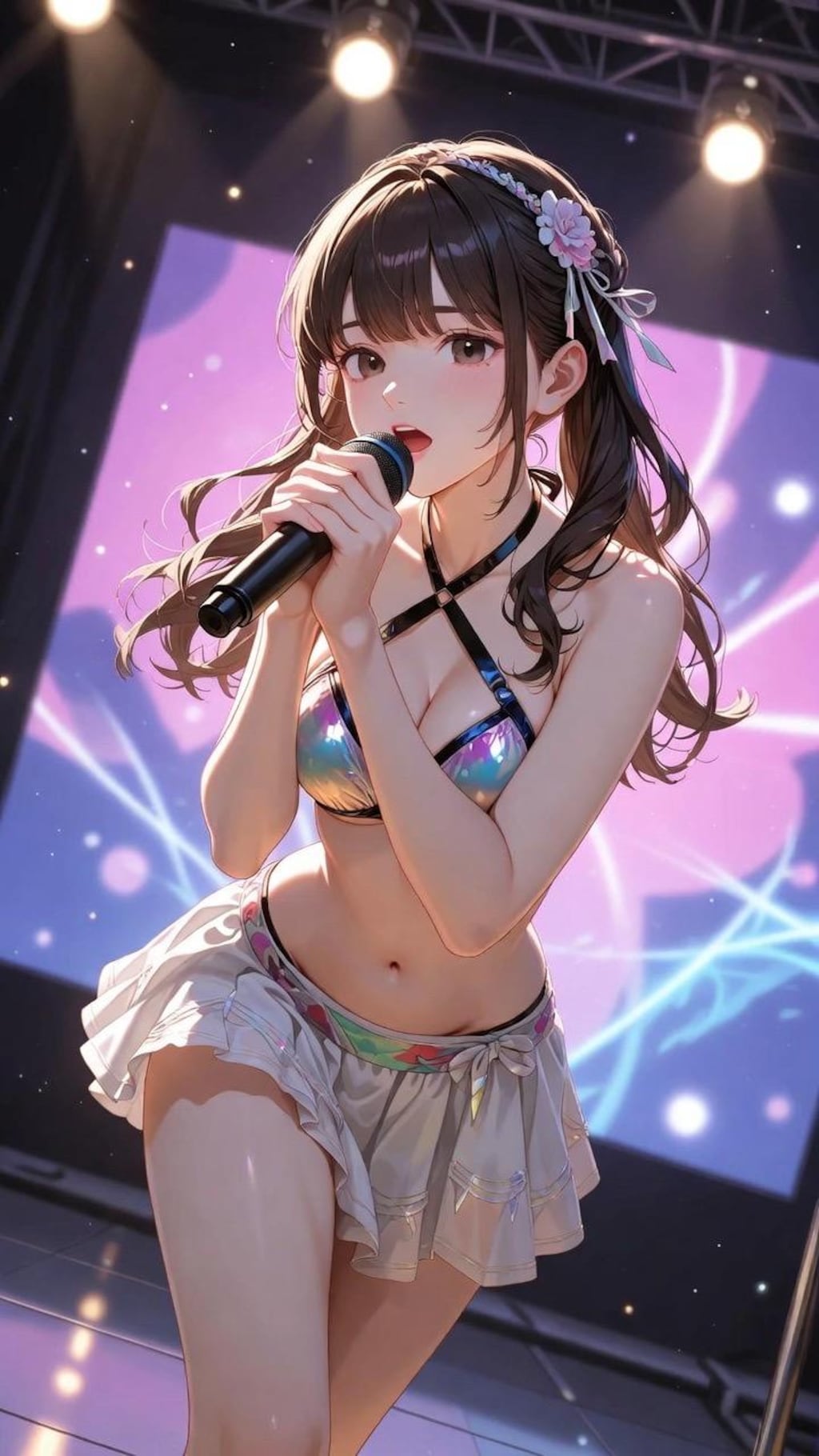 歌うアイドル