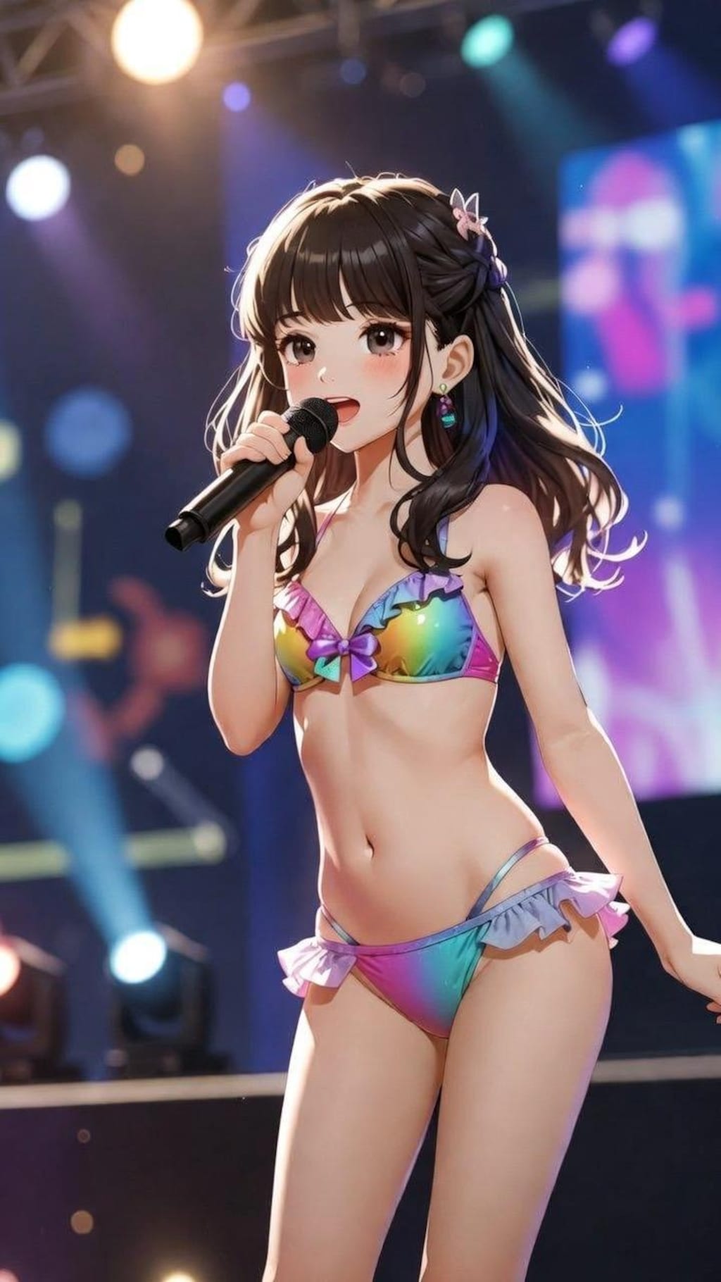 歌うアイドル