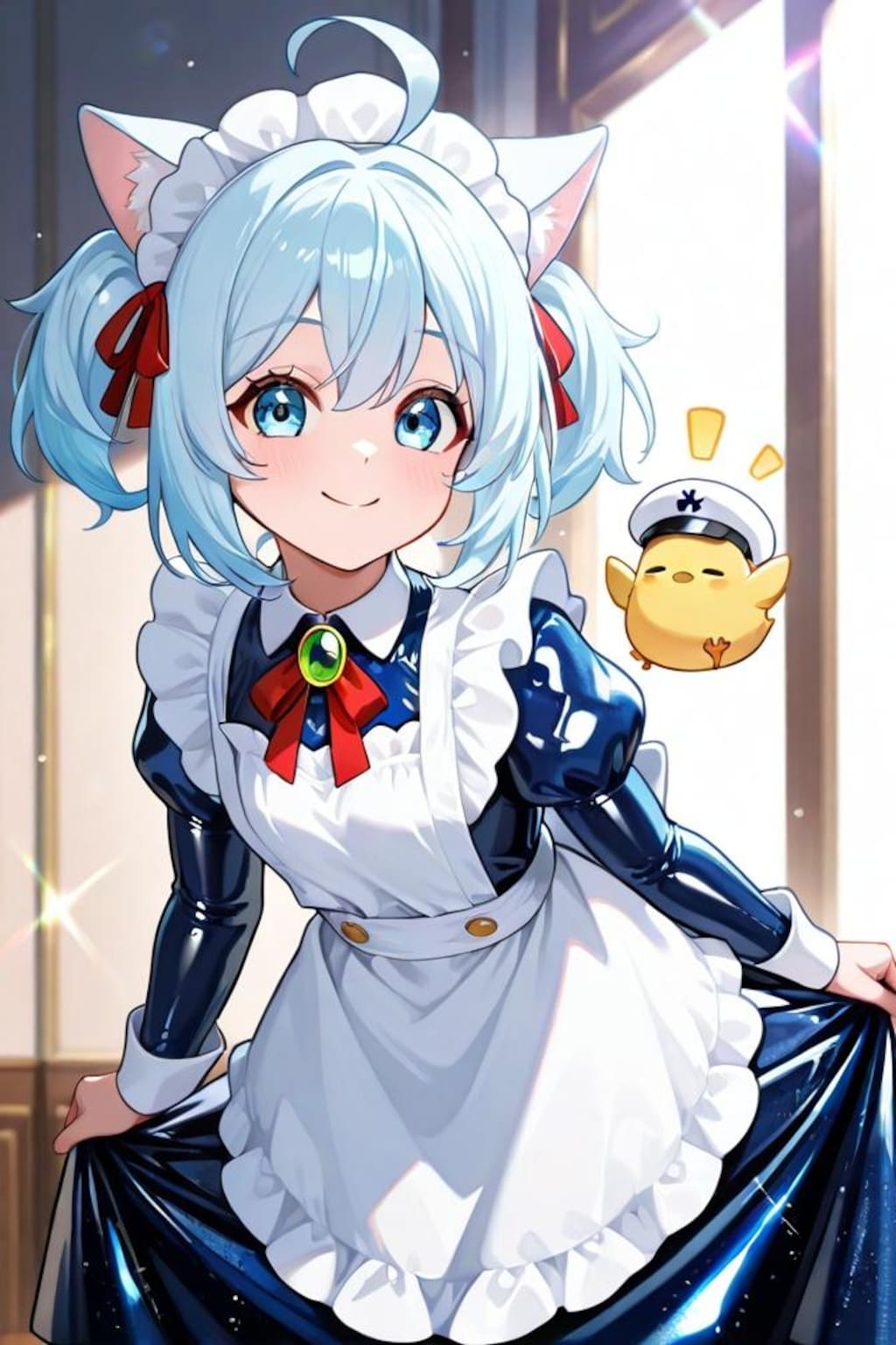 猫耳ちゃんとひよこ
