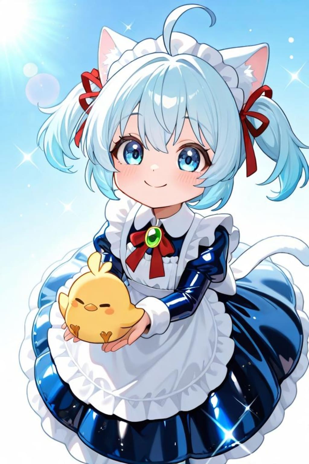 猫耳ちゃんとひよこ