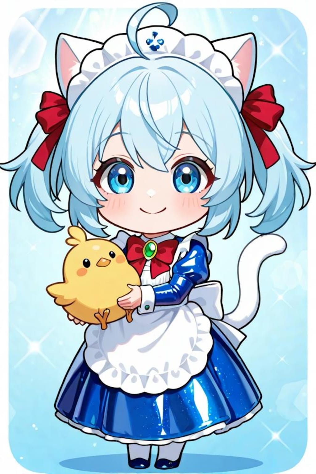 猫耳ちゃんとひよこ