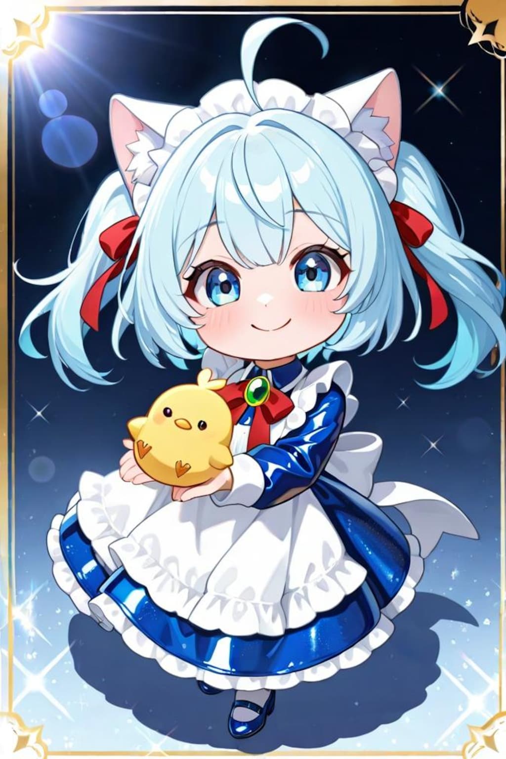 猫耳ちゃんとひよこ