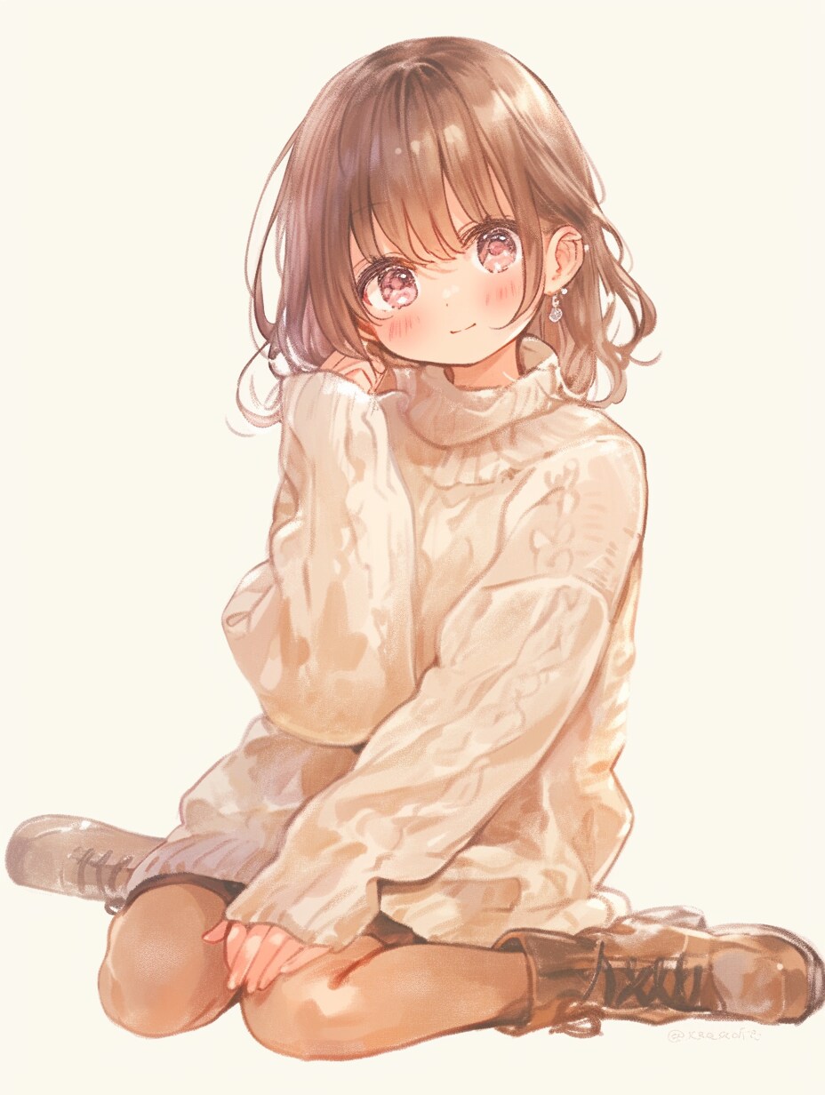 ぺたんこ座り。 | の人気AIイラスト・グラビア