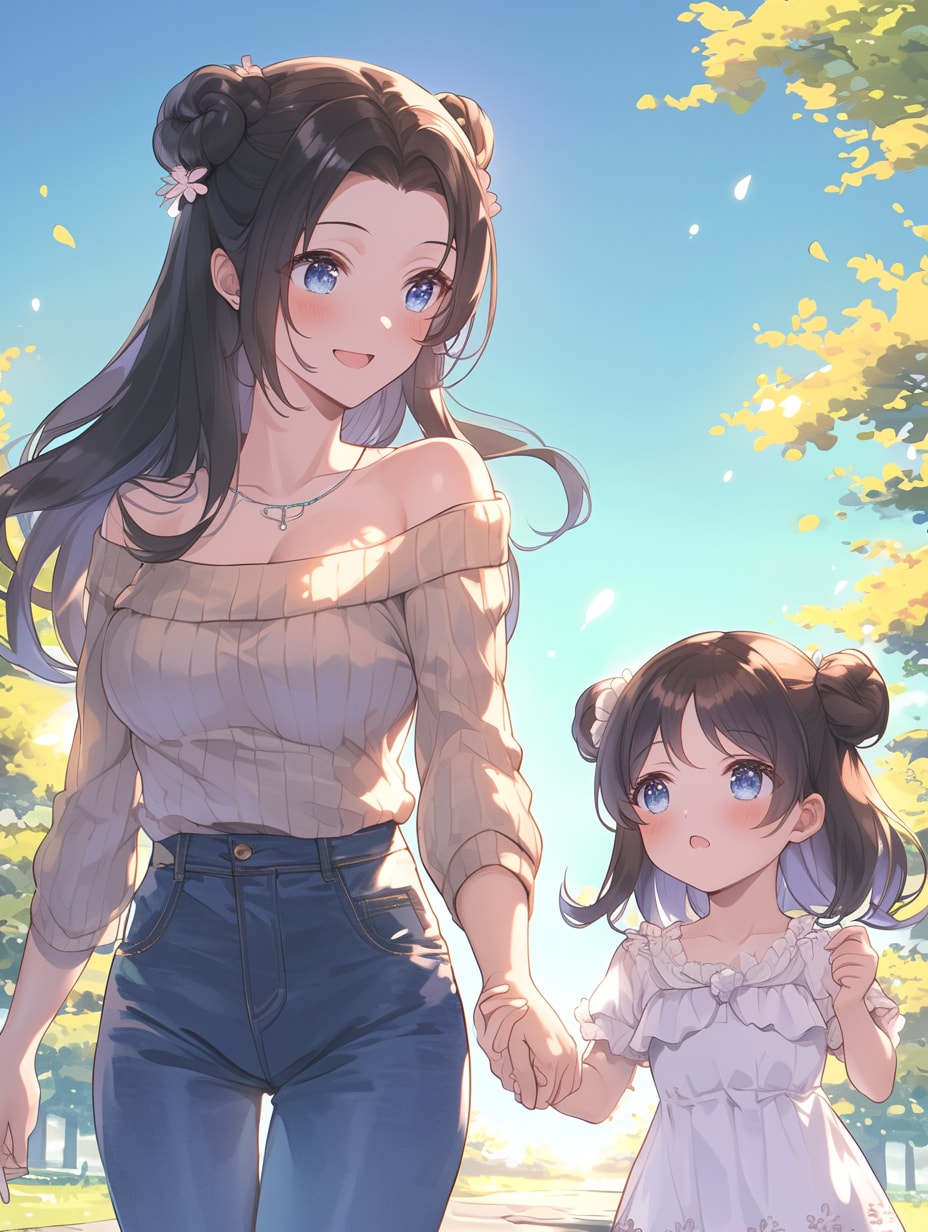 母と娘308 | の人気AIイラスト・グラビア