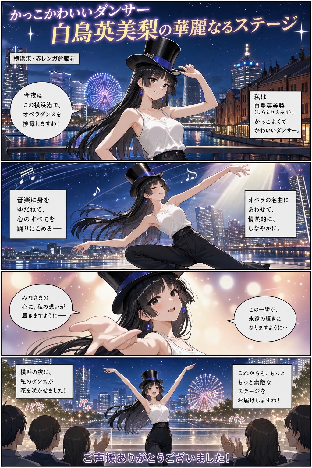 かっこかわいいダンサー白鳥英美梨の華麗なるステージ・横浜港