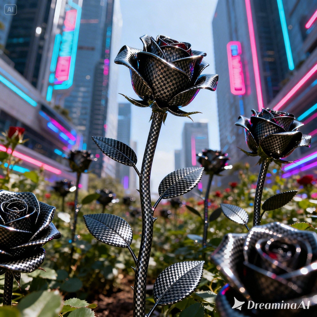 カーボン製の薔薇