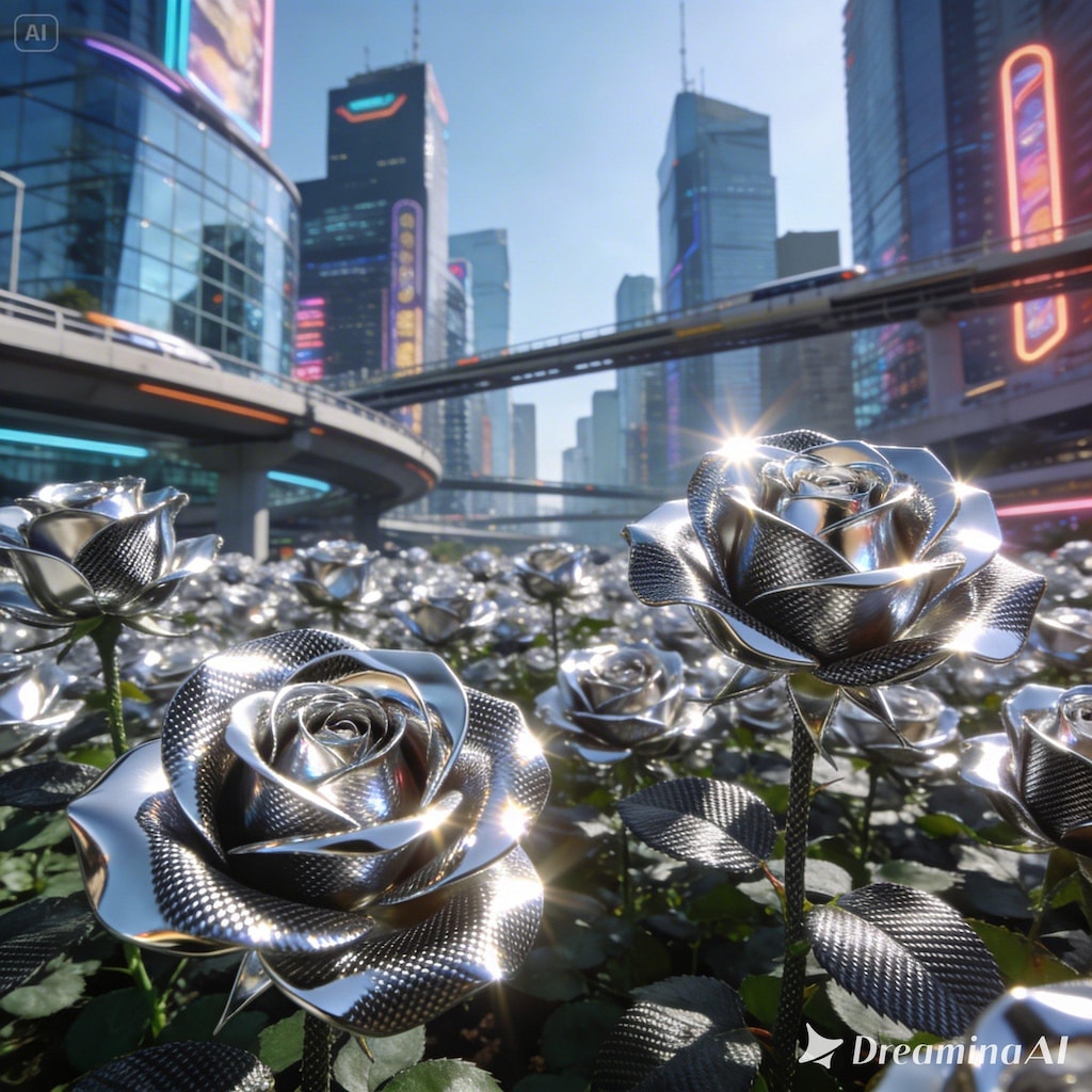 カーボン製の薔薇