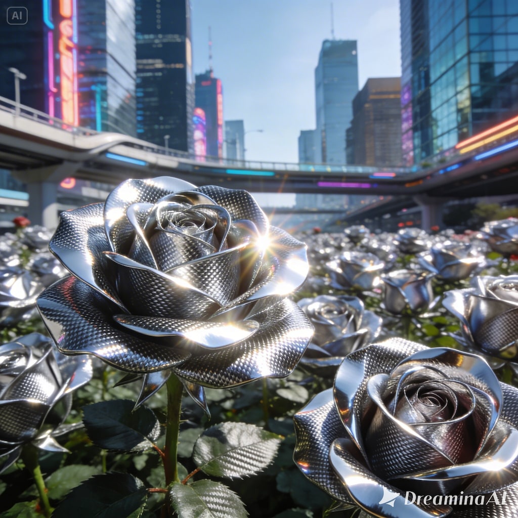 カーボン製の薔薇