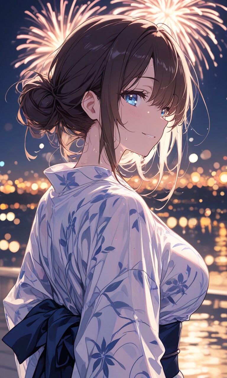 「キレイですね、先輩」