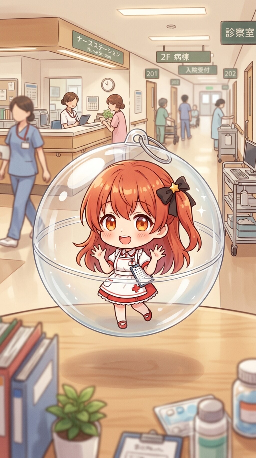 ナース服姿のDIRTちゃんをカプセルに入れたよ