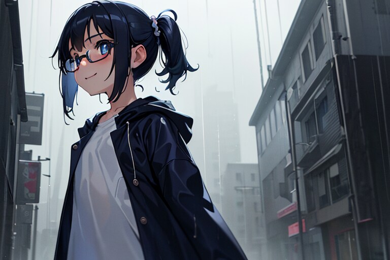 イラスト：雨に濡れるのも良いよね