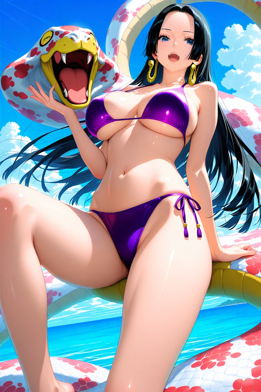 ハンコック様の🟣👙と魅了されたコブラ🐍