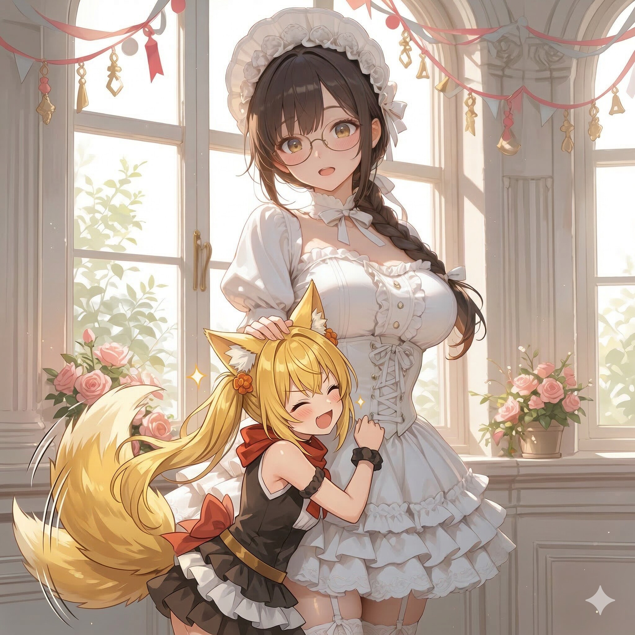 なしょさんの舞ちゃんに懐く