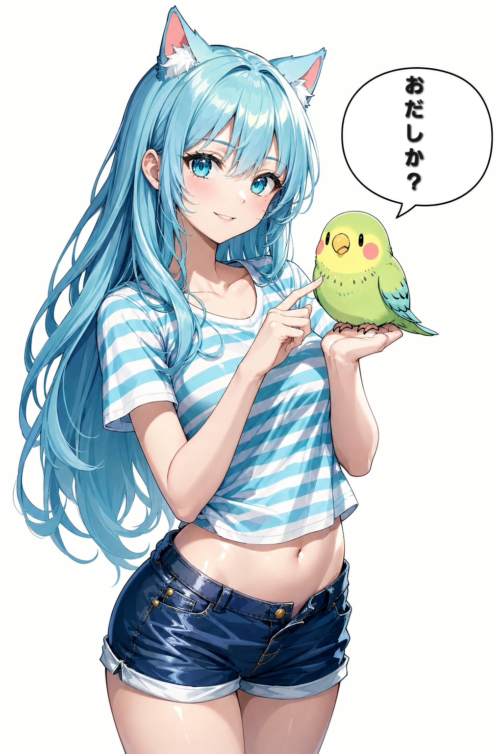 【夢の共演】猫耳図書館のししょちゃんと喋るインコさん🐱🦜‬✨