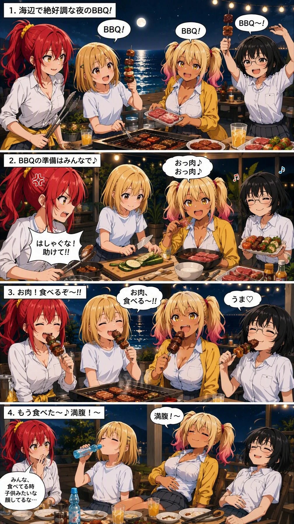新体操部、夏合宿BBQ編。