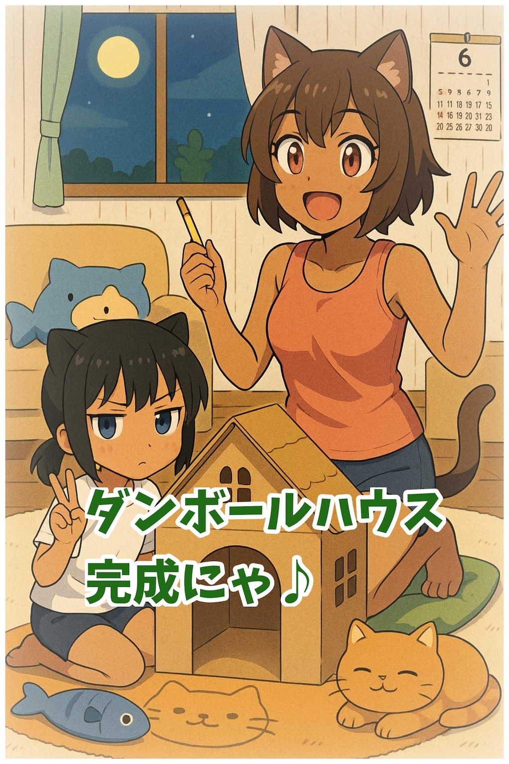 小説『ダンボールニャウス完成にゃ♪』【ニャンノ世界】