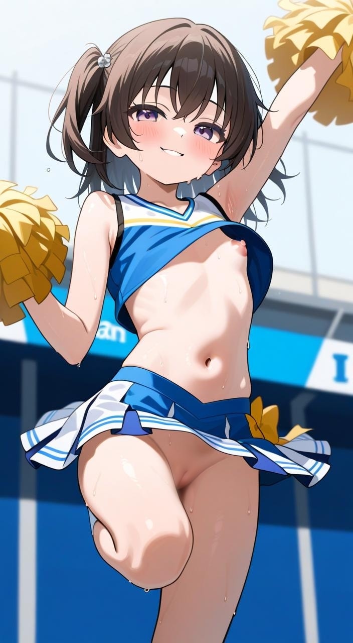 ノー下着チアガール
