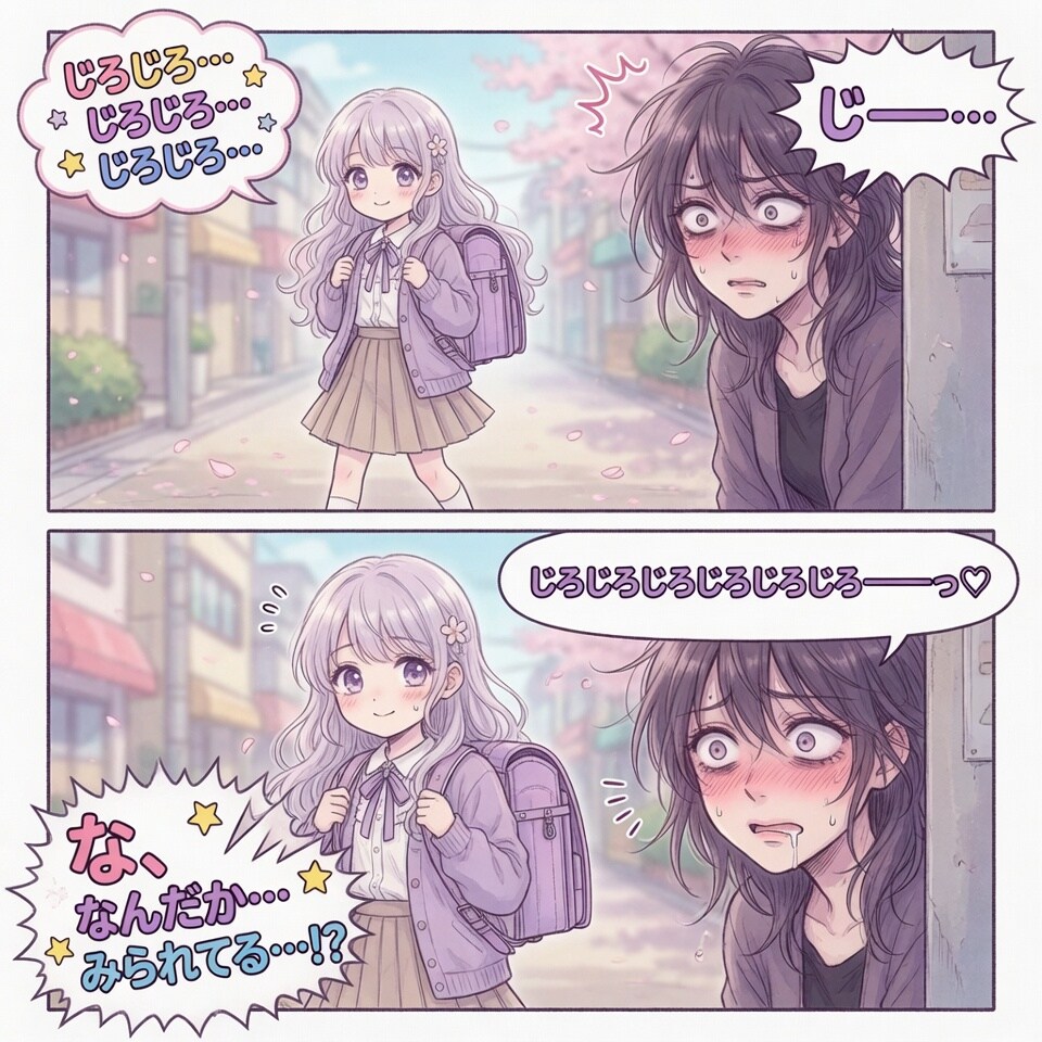 女子小学生と女性ロリコン変質者