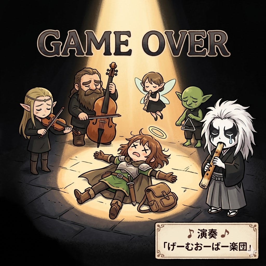 GAME OVERの画面