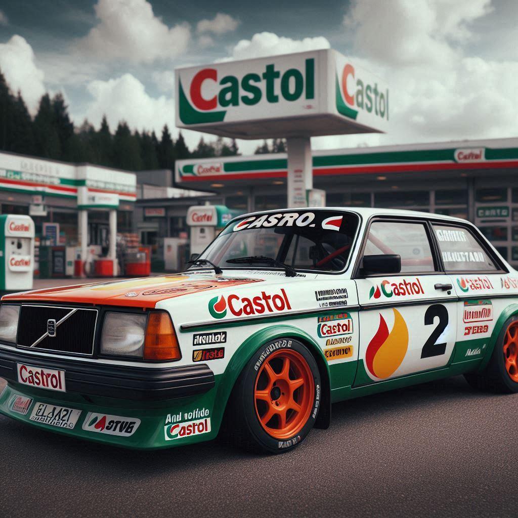 カストロールカラーのボルボ240レーシングカー | の人気AIイラスト・グラビア