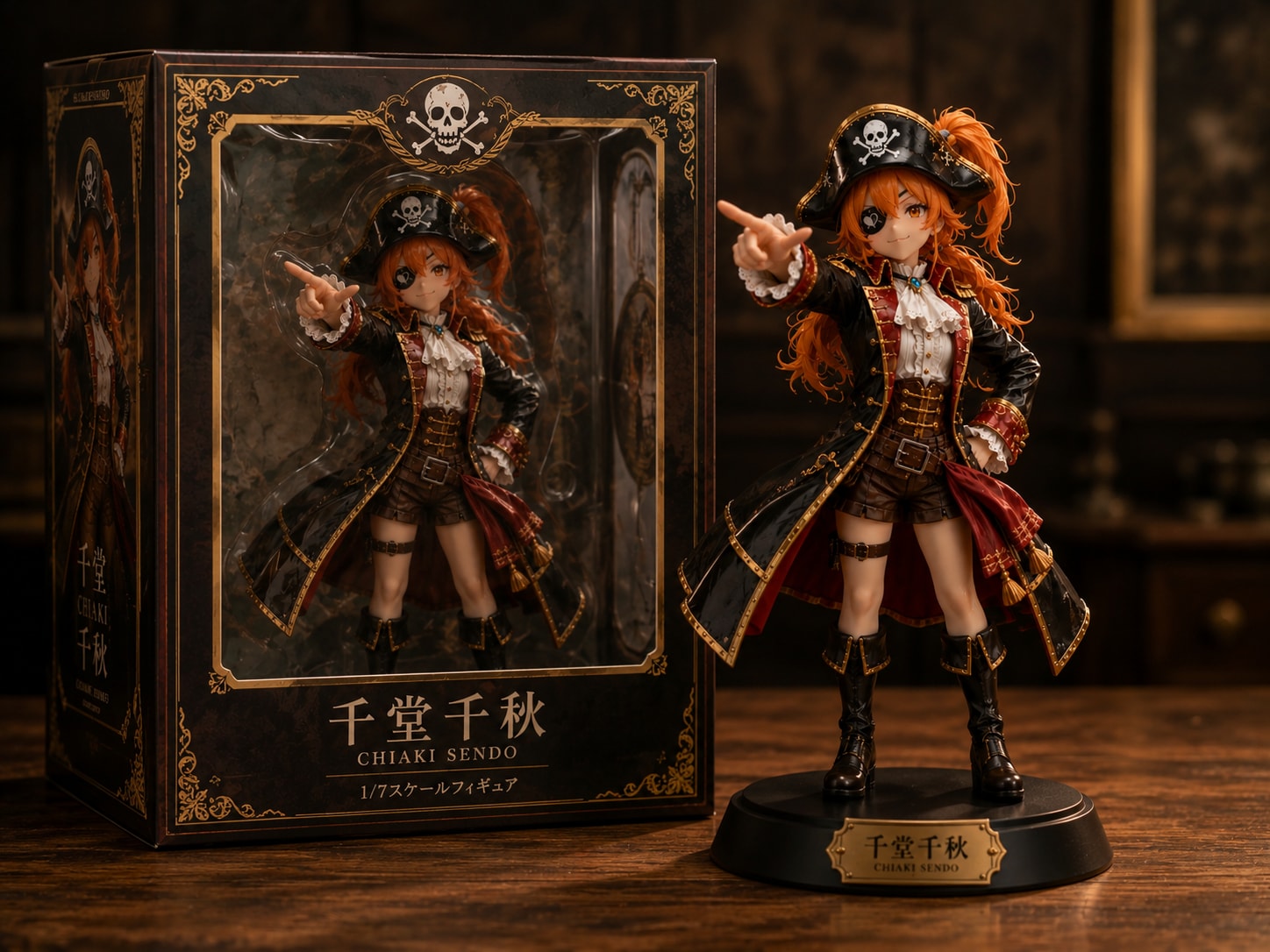 1/7スケール 【千堂千秋】海賊コスプレ衣装フィギュア(∩´∀`∩)💕