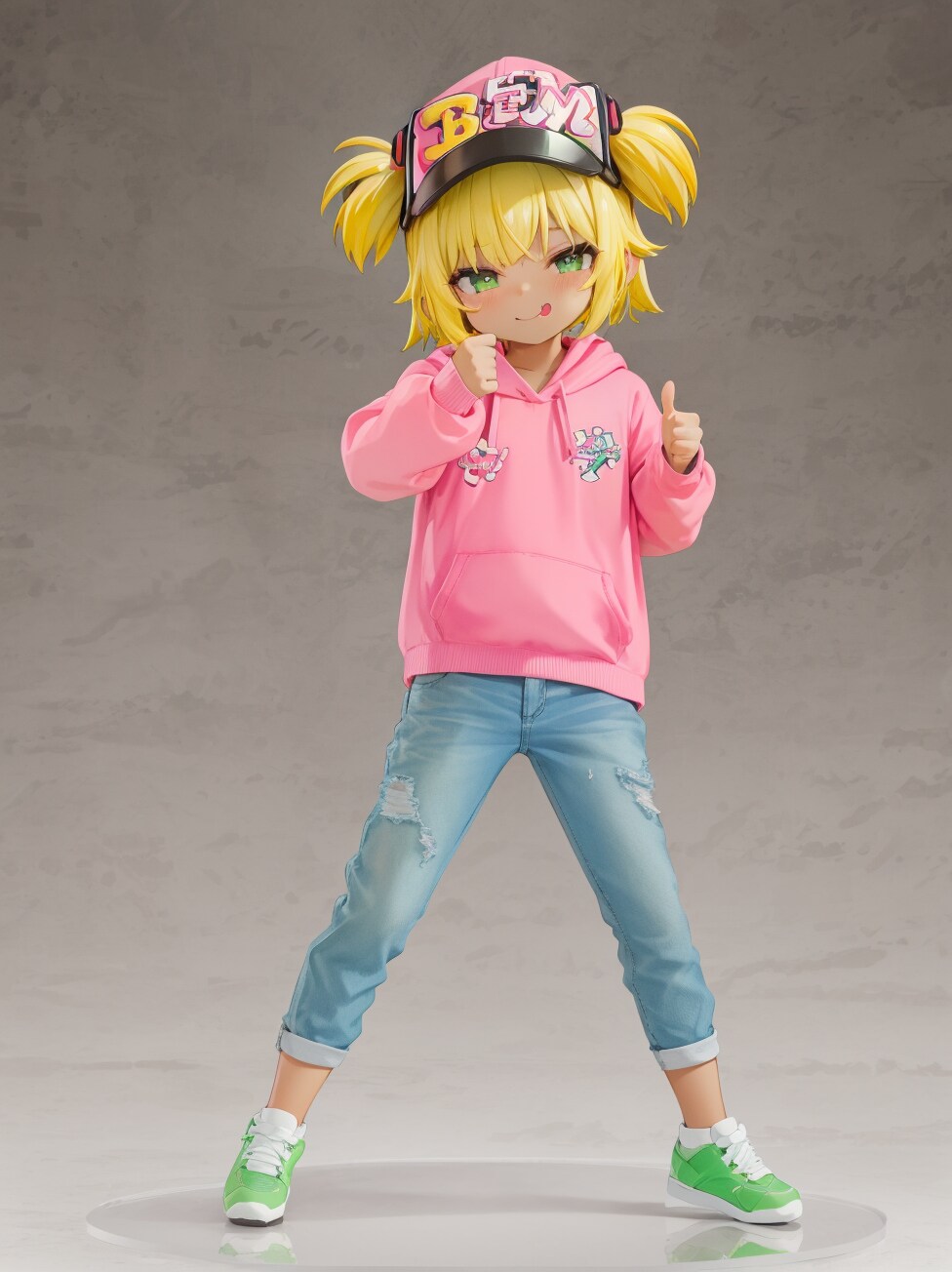 パーカーとスポーツキャップの女の子５ | の人気AIイラスト・グラビア