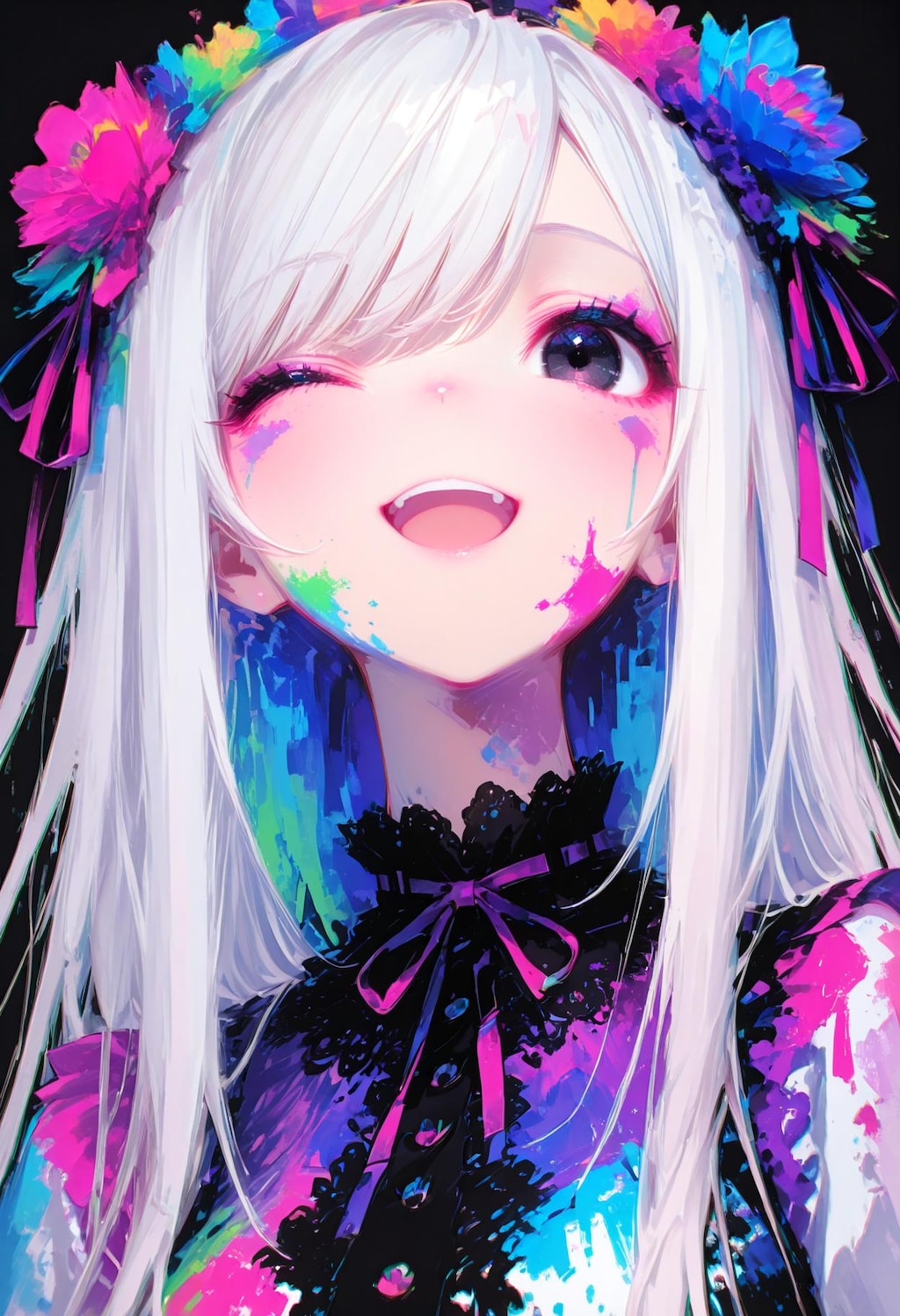 カラフルペインティングガール