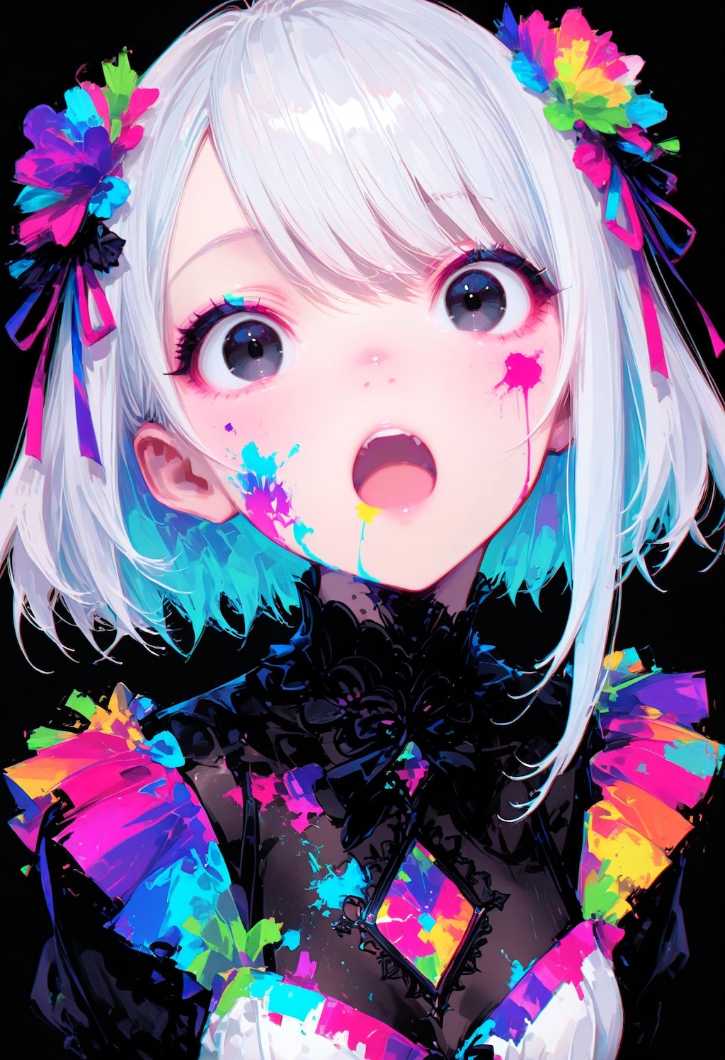 カラフルペインティングガール