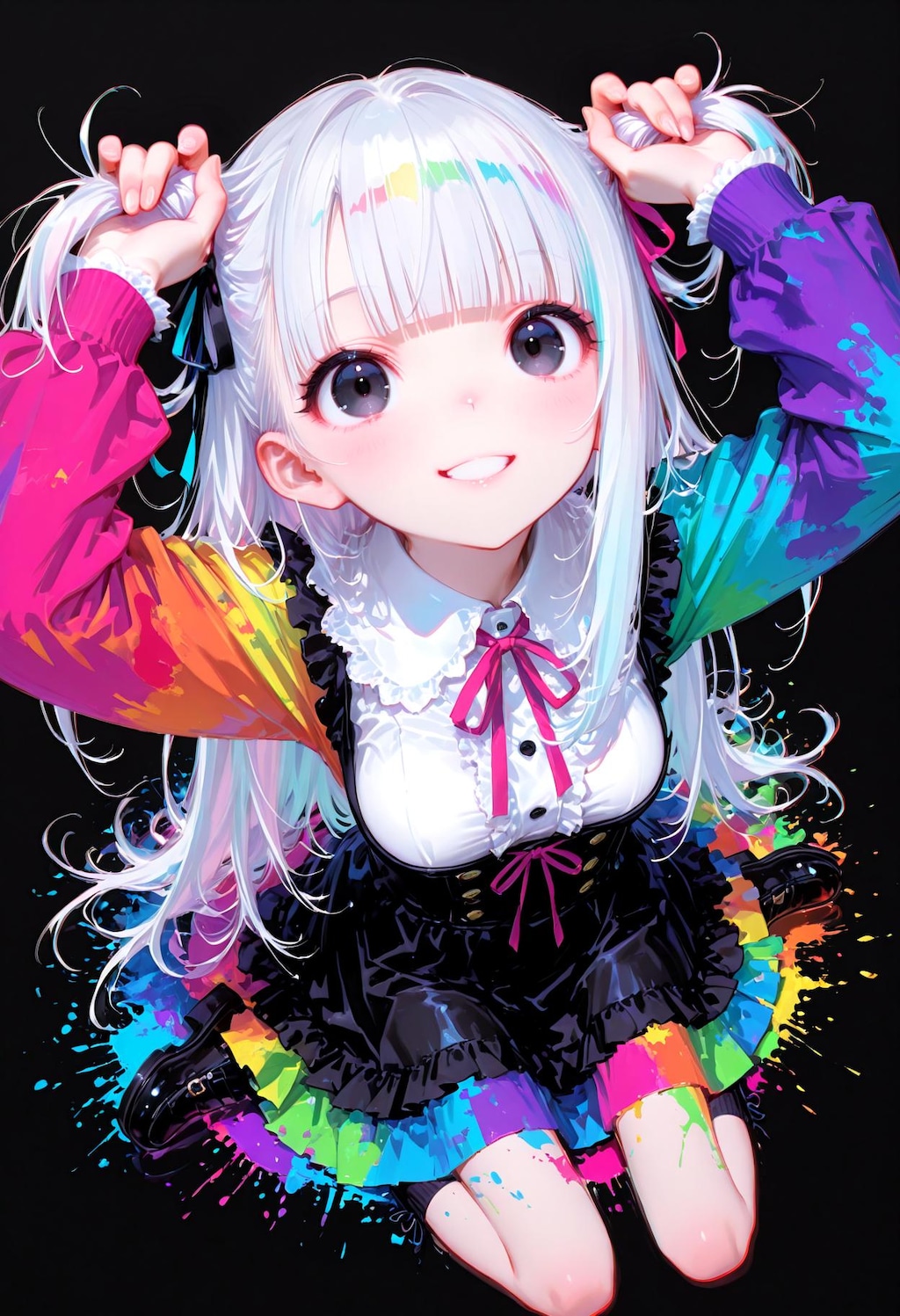 カラフルペインティングガール