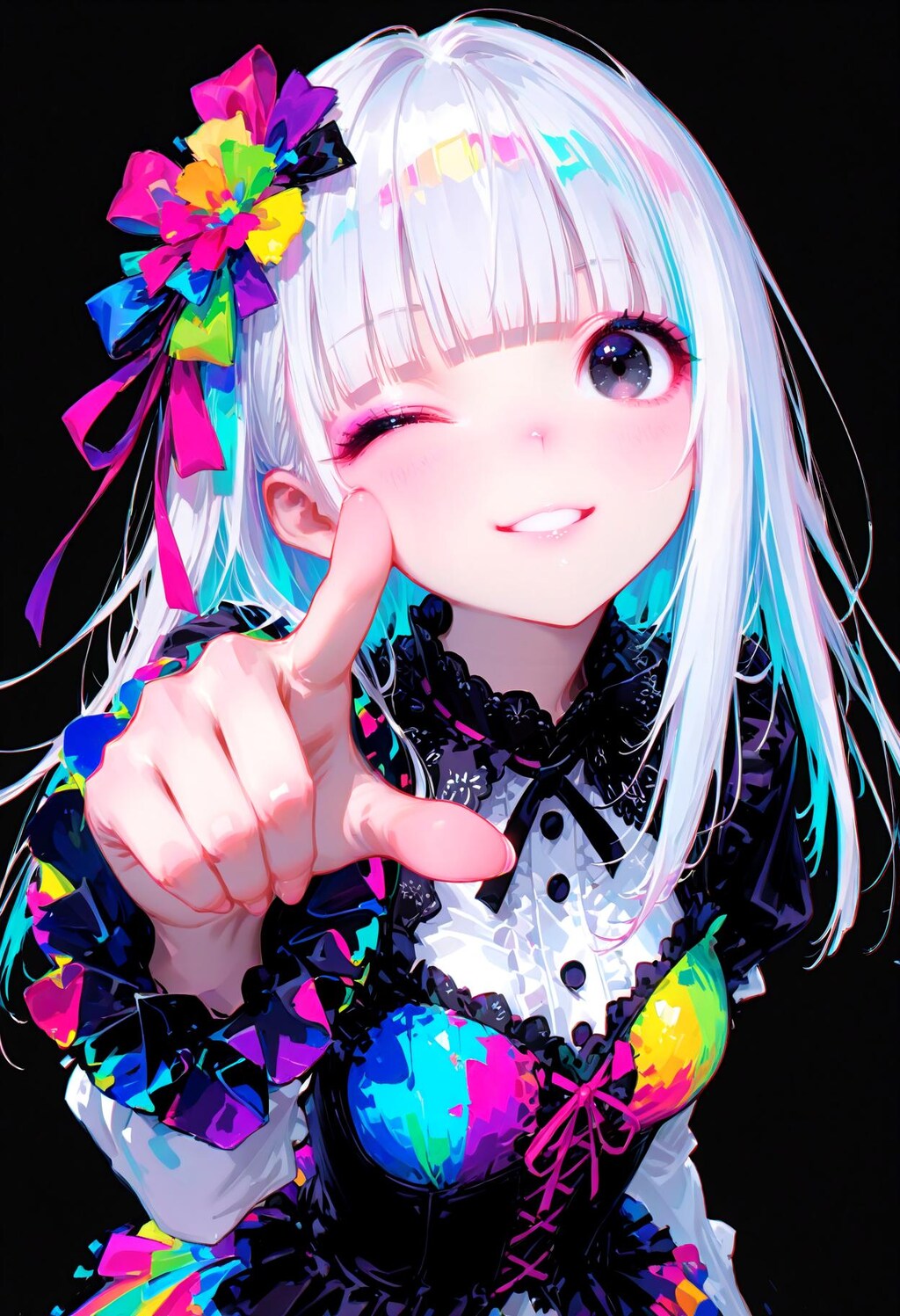 カラフルペインティングガール