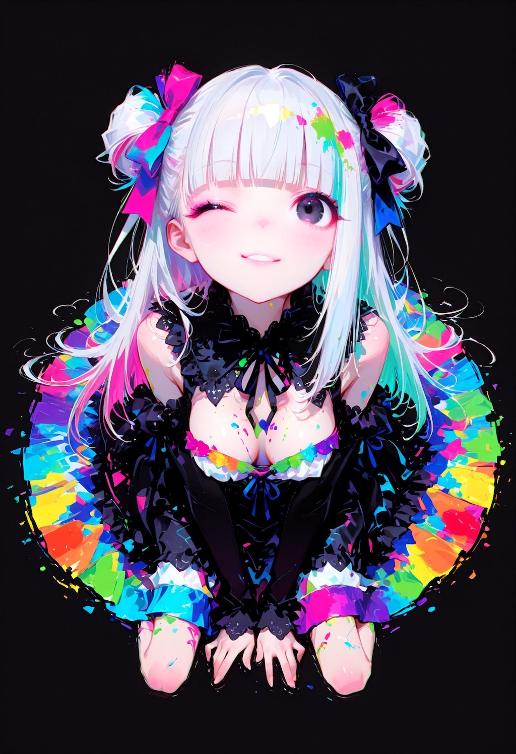 カラフルペインティングガール